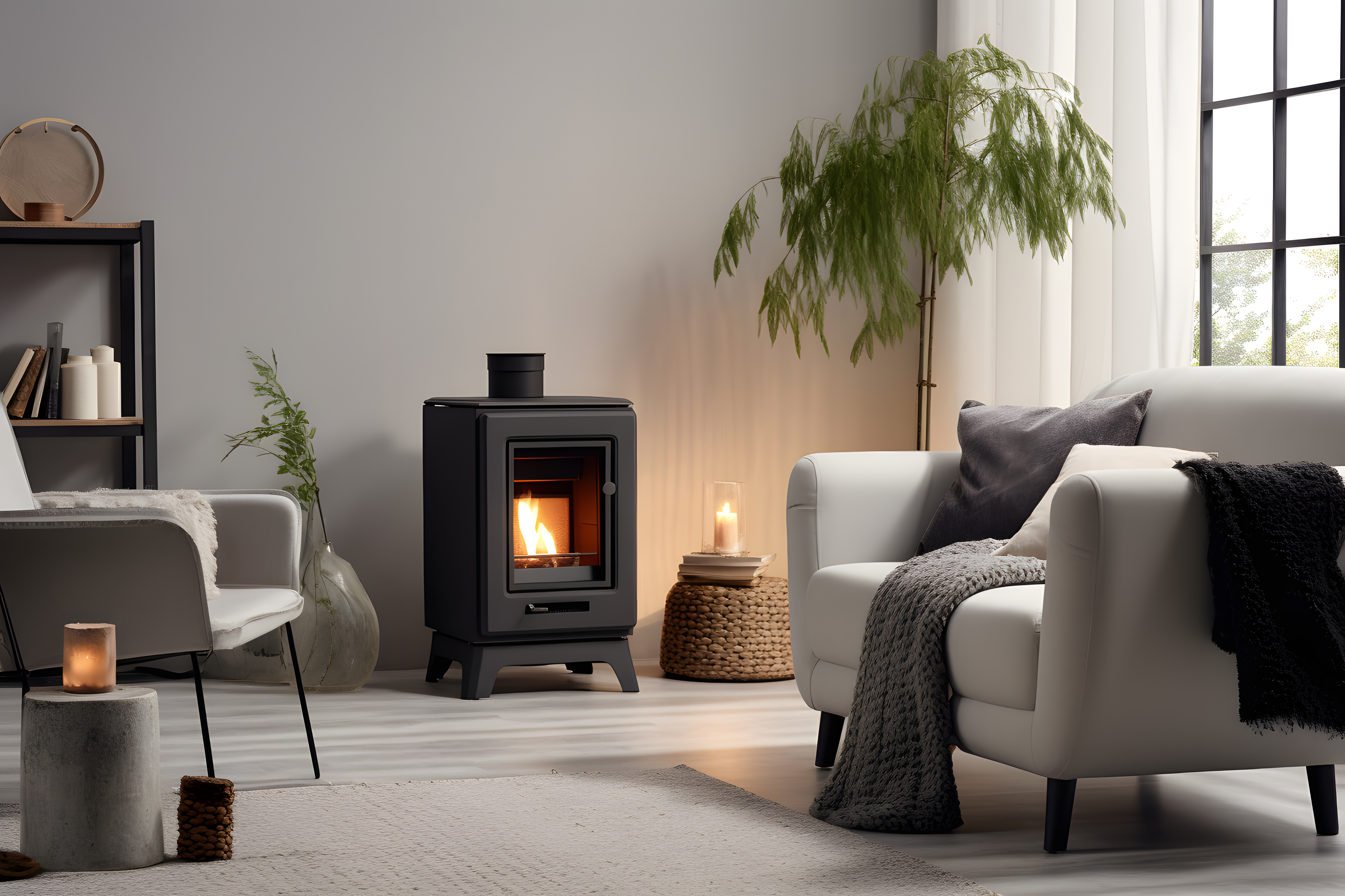 Intérieur confortable avec chauffage moderne